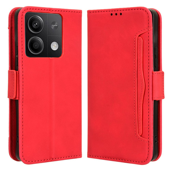 Klopové pouzdro pro Xiaomi Redmi Note 13 5G, Card Slot, červené