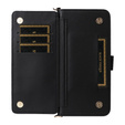 Flipové pouzdro pro Oppo Reno 13 Pro 5G, Crossbody Leather Wallet, černé