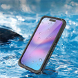 Redpepper pouzdro pro iPhone Air, vodotěsné, IP68, pro MagSafe, průhledné s černými boky
