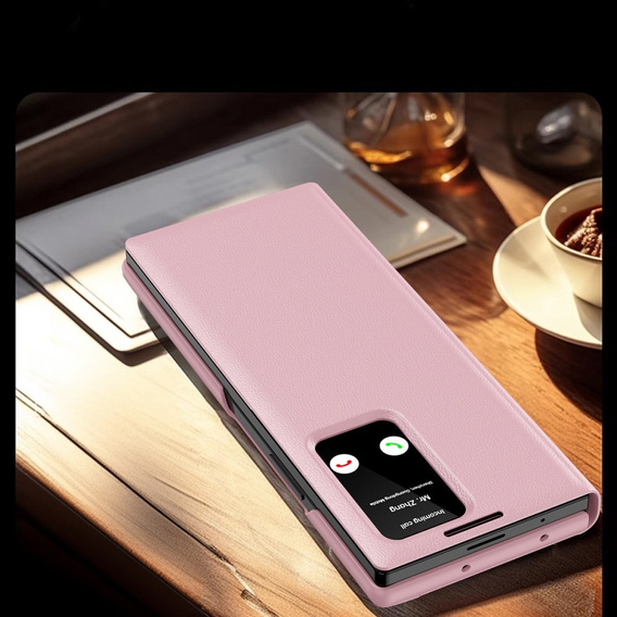 Flipové pouzdro pro Samsung Z Fold6 5G, Smart View Wallet, růžové
