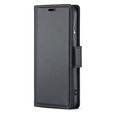 Pouzdro pro Realme 14 Pro+ 5G, ERBORD Glossy Litchi, flipová peněženka, černé