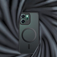 Matné pouzdro pro Oppo Reno 14F, pro MagSafe, průsvitné černé
