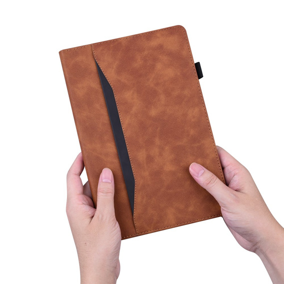 Pouzdro pro Xiaomi Pad 6, Classic, s prostorem pro stylus, hnědé