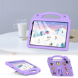 Dětské pouzdro pro iPad Air 10.9" 2022/2020 (5/4 gen.) / Pro 11" 2022/2021/2020 (4/3/2 gen.), Cute Patterns, se stojánkem, fialové