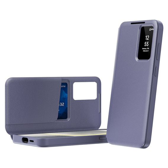 Flipové pouzdro pro Samsung Galaxy S23, Smart View Wallet, fialové