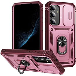 Pouzdro pro Samsung Galaxy S24+ Plus, CamShield Slide, růžové/ červené
