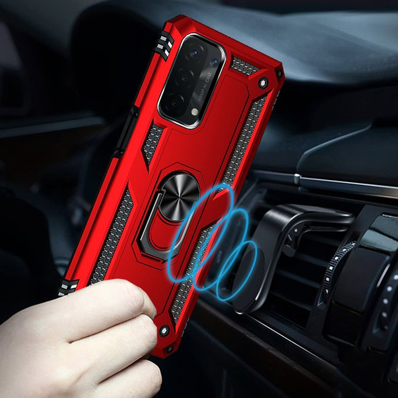 Pancéřové pouzdro pro OPPO A54 5G/A74 5G/A93 5G, Nox Case Ring, červené