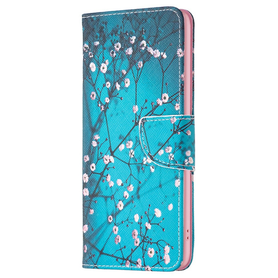 Klopové pouzdro pro Oppo A38 4G / Oppo A18 4G, Wallet, Sakura modré