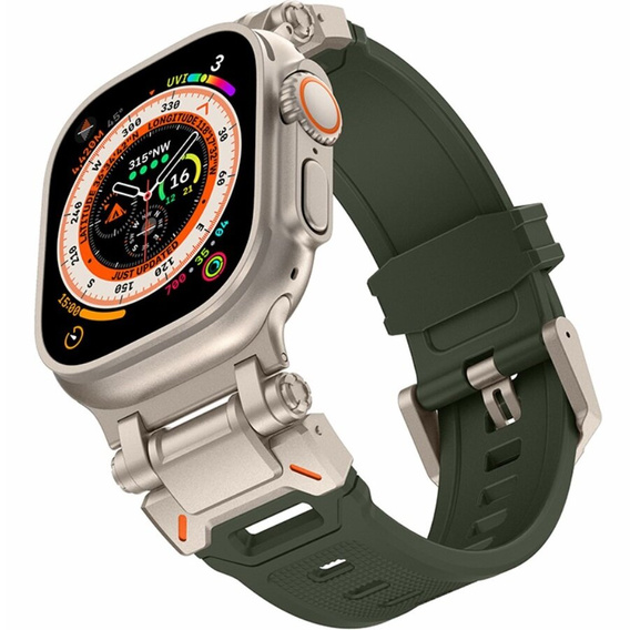 ERBORD ProTech řemínek pro Apple Watch 1/2/3/4/5/6/7/8/9/SE/Ultra/Ultra 2 42/44/45/49MM, zelený