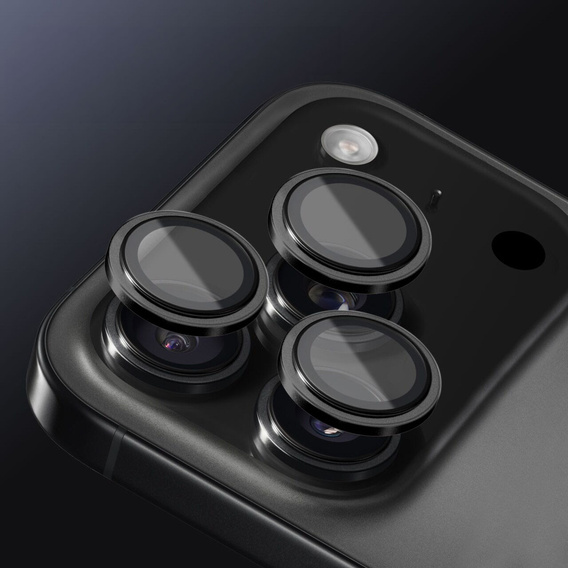 Sklo na fotoaparát ERBORD OPTIK Pro pro iPhone 17 Pro / 17 Pro Max, černé