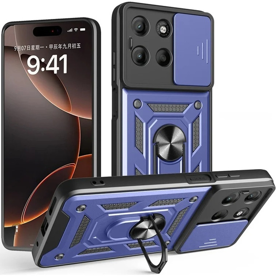 Pouzdro pro Motorola Moto G15 / Motorola Moto G15 Power, CamShield Slide, modré