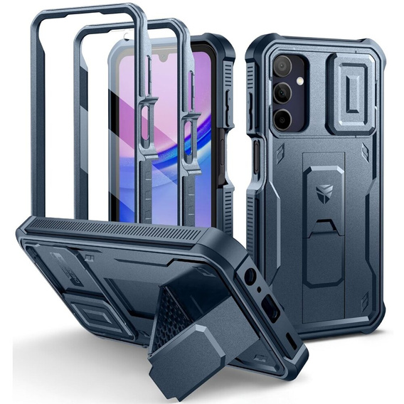 Pancéřové pouzdro pro Samsung Galaxy A15, Dexnor Full Body (Two Frames), modré