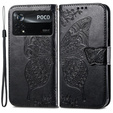 Klopové pouzdro pro Xiaomi Poco X4 Pro 5G, Butterfly, černé