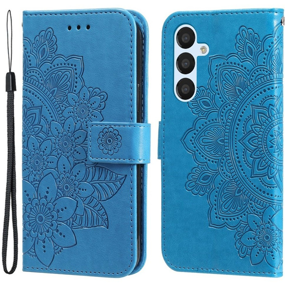 Klopové pouzdro pro Samsung Galaxy A54 5G, Mandala Flower, modré