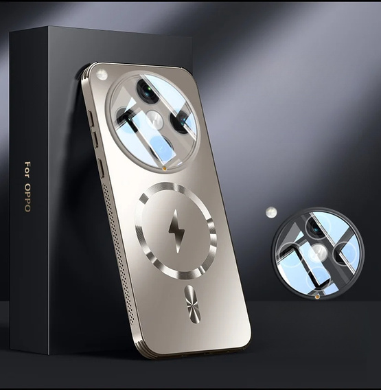 Pouzdro pro Oppo Find X8 Pro, MagSafe, stříbrné,