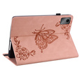 Pouzdro pro Lenovo Tab M11, Butterfly, růžové