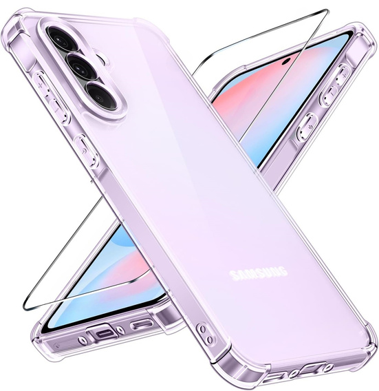 Pouzdro pro Samsung Galaxy A56, Erbord Dropproof, průhledné + sklo