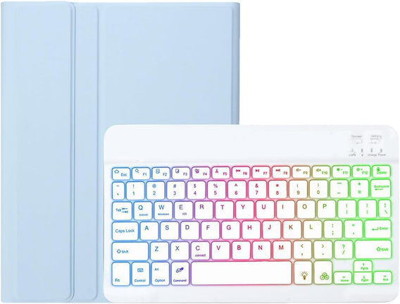 Pouzdro s podsvícenou bluetooth klávesnicí pro iPad 10.9 2022 (10 gen.), modré