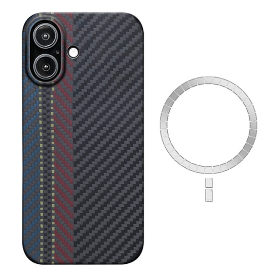 Pouzdro pro iPhone 16 Plus, Aramid Fiber MagSafe, černé