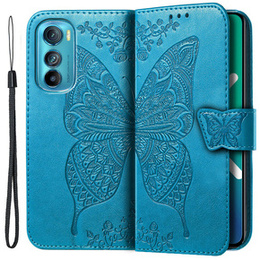 Klopové pouzdro pro Motorola Edge 30, Butterfly, modré