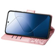 Klopové pouzdro pro Xiaomi 14T Pro, Butterfly, růžové rose gold
