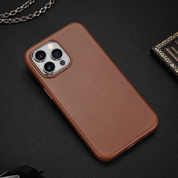 Pouzdro pro iPhone 14 Pro Max, Dux Ducis Max Naples, hnědé