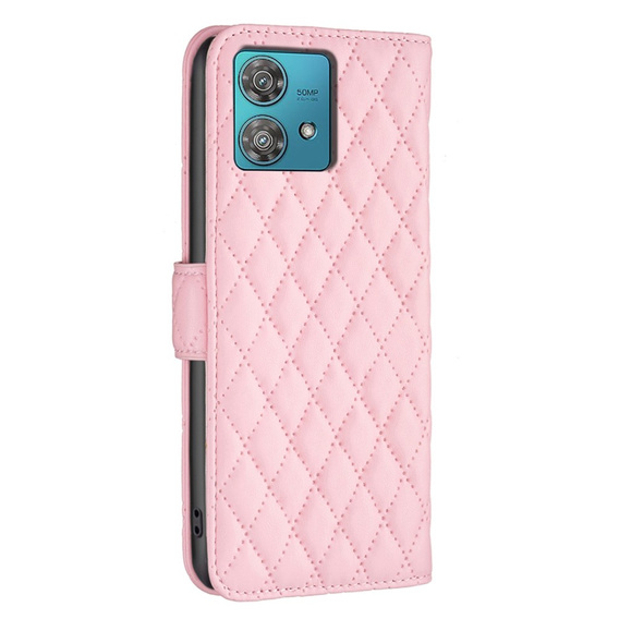Klopové pouzdro pro Motorola Edge 40 Neo, Wallet, BINFEN COLOR, růžové