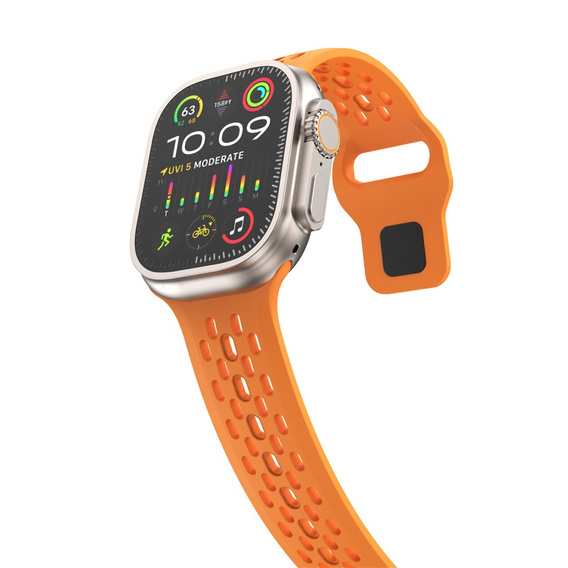 Silikonový řemínek pro Apple Watch 1/2/3/4/5/6/7/8/SE/ULTRA 42/44/45/49MM, oranžový