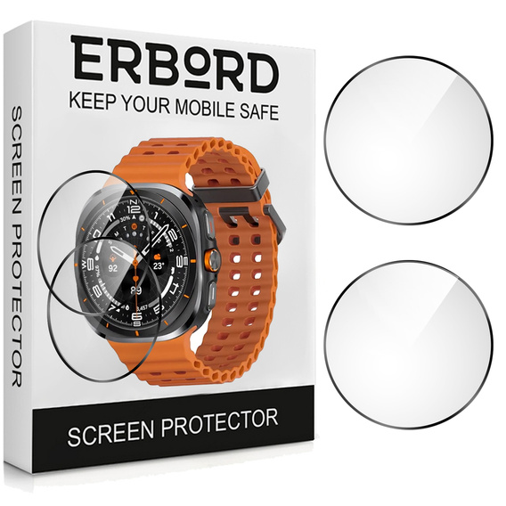 2x hybridní sklo ERBORD pro Samsung Galaxy Watch Ultra 47mm (2025 / 2024)
