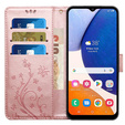 Klopové pouzdro pro Samsung Galaxy A55 5G, Wallet, Butterfly, fialové