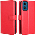 Klopové pouzdro pro Motorola Moto E14, Crazy Horse Wallet, červené