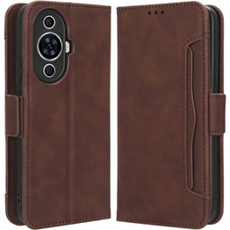 Klopové pouzdro pro Huawei Nova 11 Pro, Card Slot, hnědé