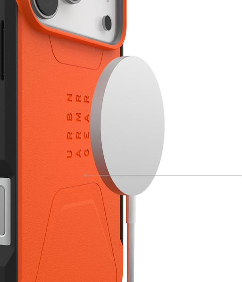 Pouzdro Urban Armor Gear pro iPhone 17 Pro Max, Civilian MagSafe, oranžové