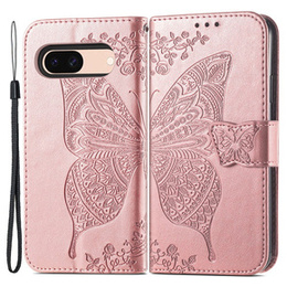 Klopové pouzdro pro Google Pixel 8A, Butterfly, růžové rose gold