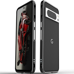 Pouzdro pro Google Pixel 8 Pro, Armor Bumper, s krytem objektivu, černá / stříbrná