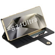 Flipové pouzdro pro Samsung Galaxy S24 Ultra, GKK Mirror Wallet, černé