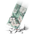 Klopové pouzdro pro Samsung Galaxy A14 4G/5G, Wallet, Flowers, bílé