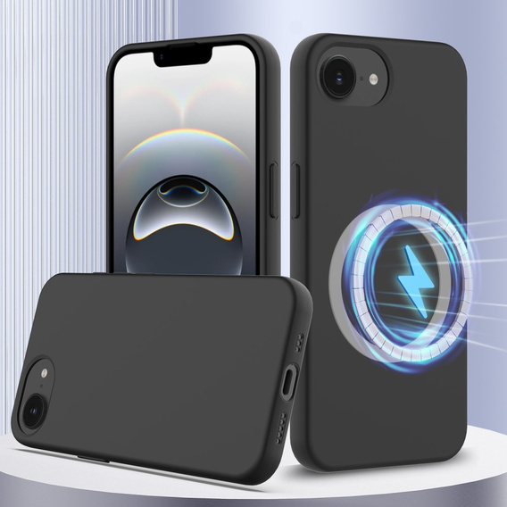 Pouzdro pro iPhone 16e, Silicone MagSafe, černé