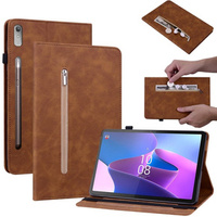 Pouzdro pro Lenovo Tab P11 Pro Gen 2, Wallet Pen Slot, hnědé