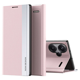 Klopové pouzdro pro Xiaomi Redmi Note 13 Pro+, Side Magnetic, růžové