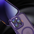 Pouzdro pro iPhone 15 Pro, ERBORD Impact Guard, MagSafe, tmavě fialové