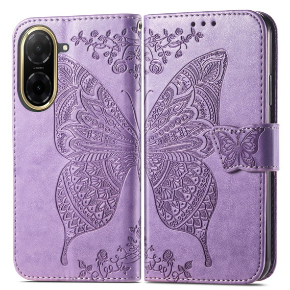 Klopové pouzdro pro Xiaomi Redmi A5, Butterfly, fialové