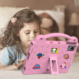 Dětské pouzdro pro Lenovo Tab M11, Cute Patterns, se stojánkem, růžové