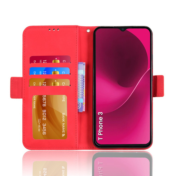 Klopové pouzdro pro T Phone 3 5G, Card Slot, červené