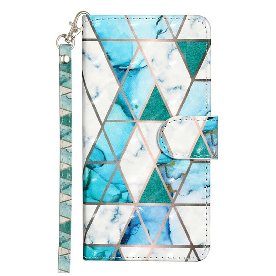 Klopové pouzdro pro Xiaomi Redmi 13C / Poco C65, Wallet, Marble zelené