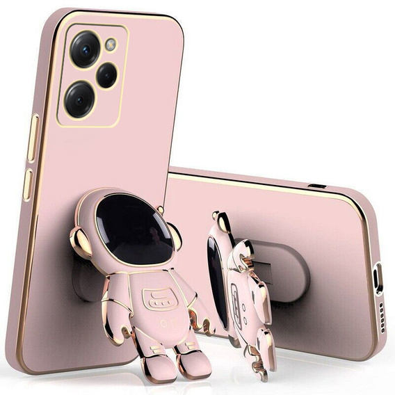 Pouzdro pro Xiaomi Poco X5 Pro 5G, Astronaut, růžové rose gold