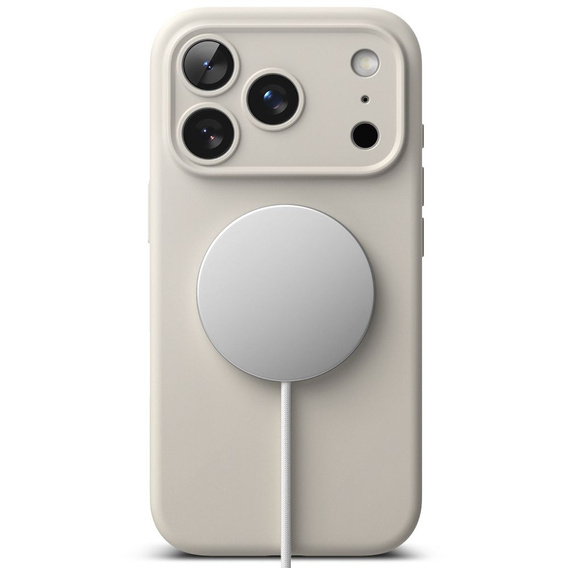 Pouzdro Ringke pro iPhone 17 Pro Max, silikonové magnetické pouzdro MagSafe, kámen