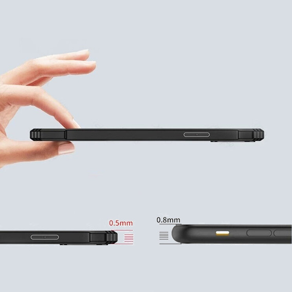 Pouzdro pro Motorola Moto G85, s magnetickou fólií, transparentní / černé