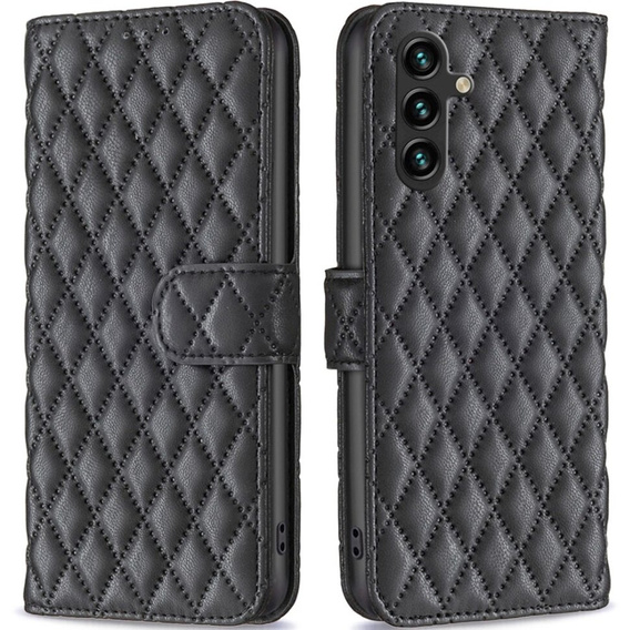 Klopové pouzdro pro Samsung Galaxy A15, Wallet, BINFEN COLOR, černé