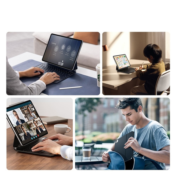 Pouzdro s klávesnicí pro Apple iPad Pro 11" 5. generace 2024, Dux Ducis MK Series, černé
